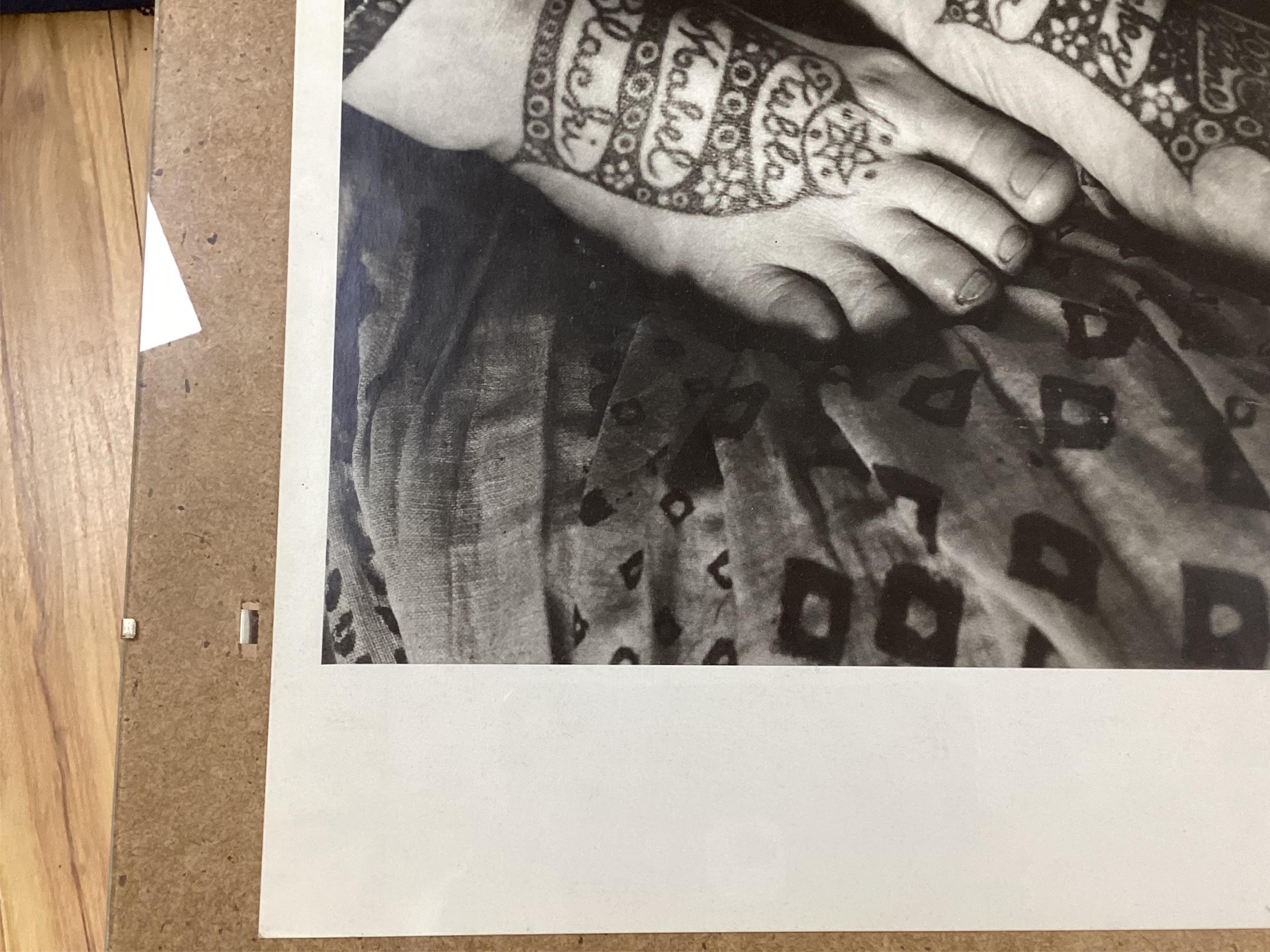 Peter Hujar (1934-87) - black and white photograph, tattooed feet, 38x37cm, frameless. Peter Hujar was a well-known photographer of the 1970’s and ‘80’s New York gay artscene